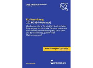 9783758496202 - EU-Verordnung 2023 2854 (Data Act) - Heydelberger Institut Kartoniert (TB)