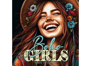 9783759802897 - Boho Girls Malbuch für Erwachsene - Monsoon Publishing Musterstück Grafik Kartoniert (TB)