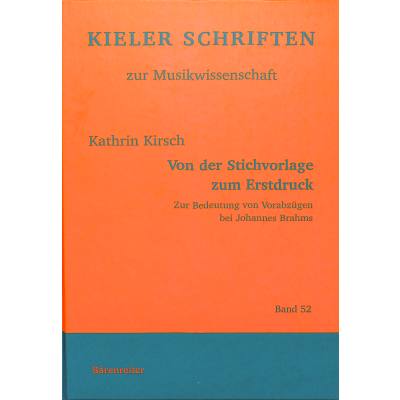 9783761823293 - Von der Stichvorlage zum Erstdruck | Zur Bedeutung von Vorabzügen bei Johannes Brahms