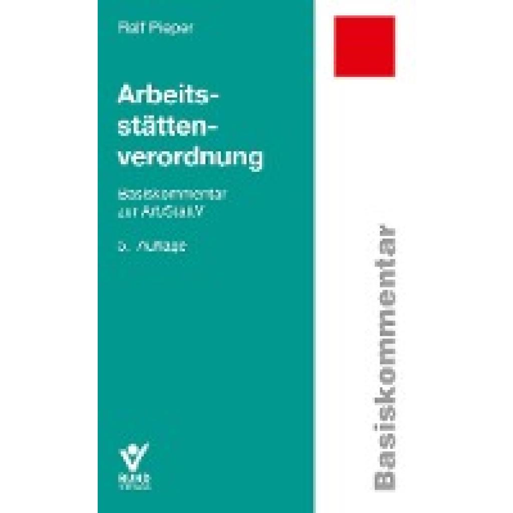 9783766373007 - Pieper Ralf Arbeitsstättenverordnung