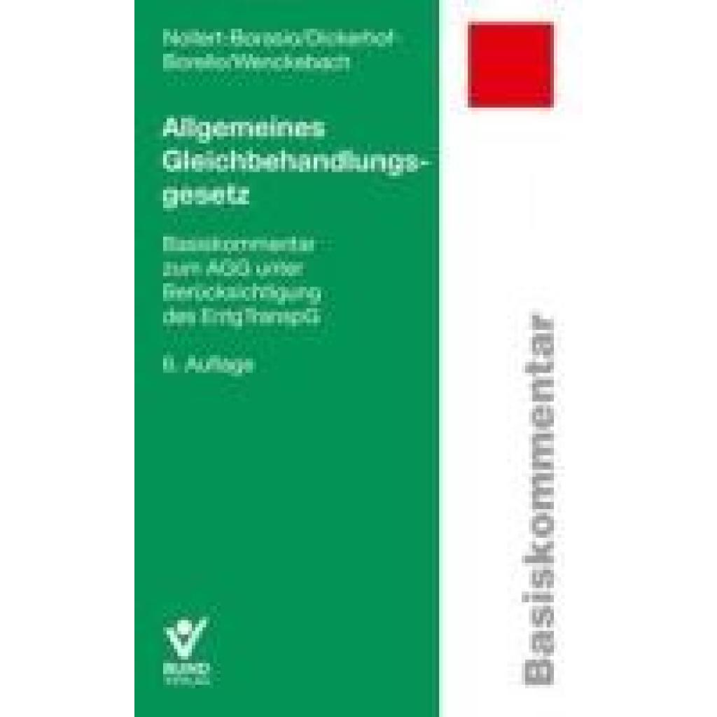9783766373076 - Dickerhof-Borello Elisabeth Allgemeines Gleichbehandlungsgesetz