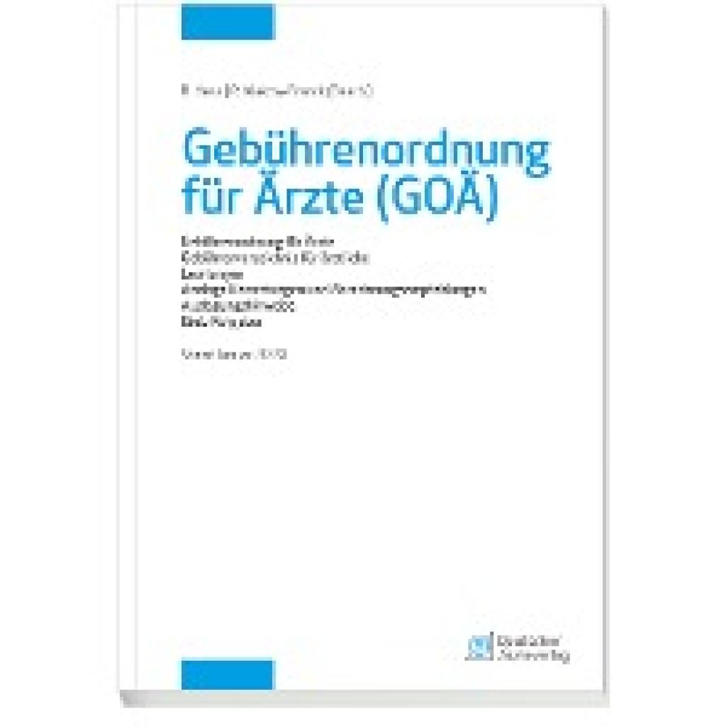 9783769137125 - Gebührenordnung für Ärzte (GOÄ) Stand Januar 2020