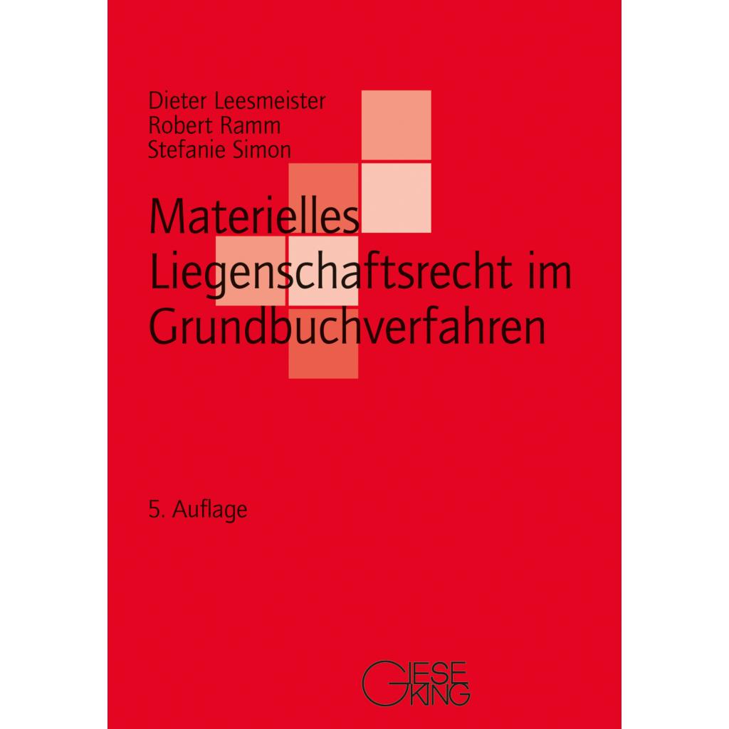 9783769412963 - Leesmeister Dieter Materielles Liegenschaftsrecht im Grundbuchverfahren