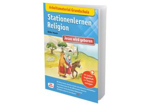 9783769824742 - Arbeitsmaterial Grundschule Stationenlernen Religion Jesus wird geboren - Britta Vaorin Geheftet