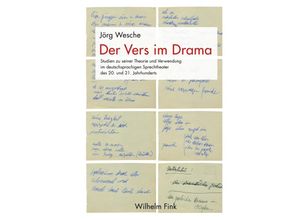 9783770562336 - Der Vers im Drama - Jörg Wesche Kartoniert (TB)