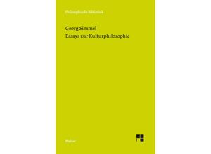 9783787338047 - Essays zur Kulturphilosophie - Georg Simmel Kartoniert (TB)