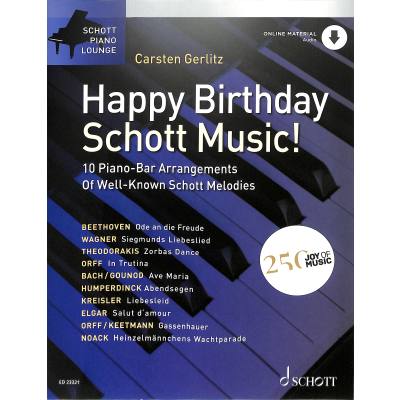 9783795720339 - Happy birthday Schott music | 10 bekannte Schott Melodien im Bar Piano Stil