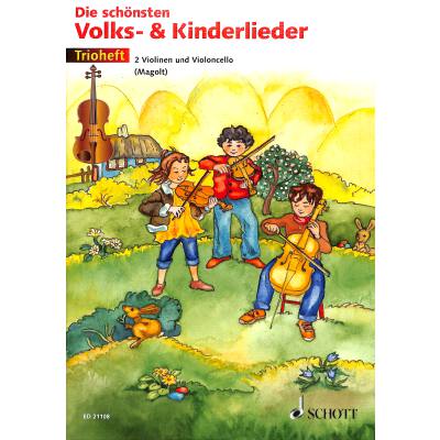 9783795745455 - Noten Die schönsten Volks- & Kinderlieder 2 Violinen 1 Cello ED 21108 Trioheft