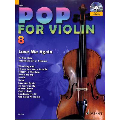 9783795748234 - Noten Pop for violin 8 Violine Pop Hits für 2 Streicher ED 9719 incl CD