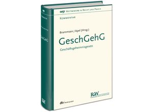 9783800516803 - GeschGehG - Jörg Brammsen Simon Apel Gebunden