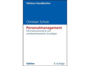 9783800636808 - Vahlens Handbücher der Wirtschafts- und Sozialwissenschaften   Personalmanagement - Christian Scholz Gebunden