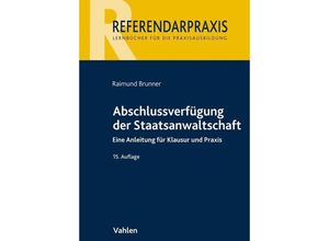 9783800666386 - Abschlussverfügung der Staatsanwaltschaft - Raimund Brunner Kartoniert (TB)