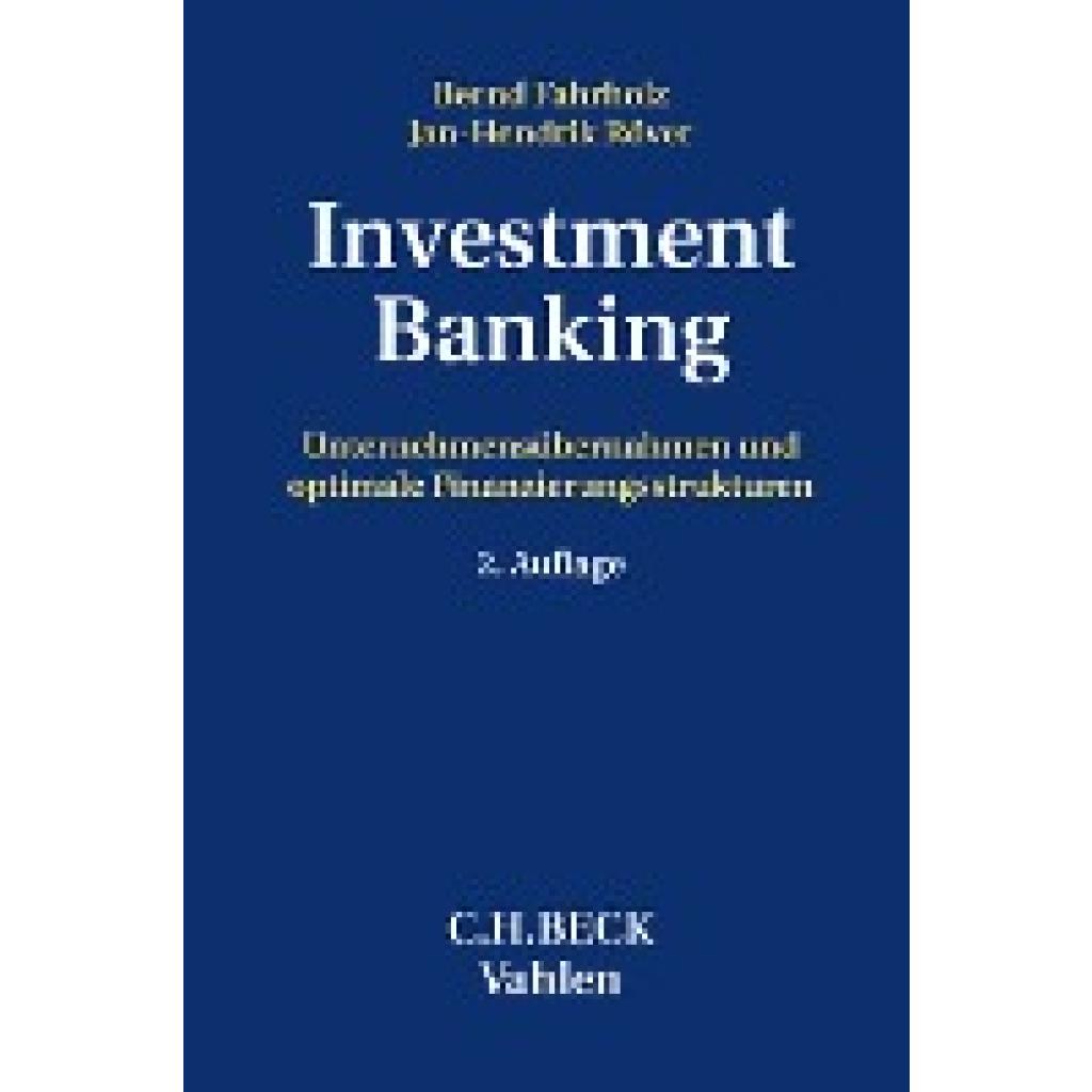 9783800671380 - Fahrholz Bernd Investment Banking