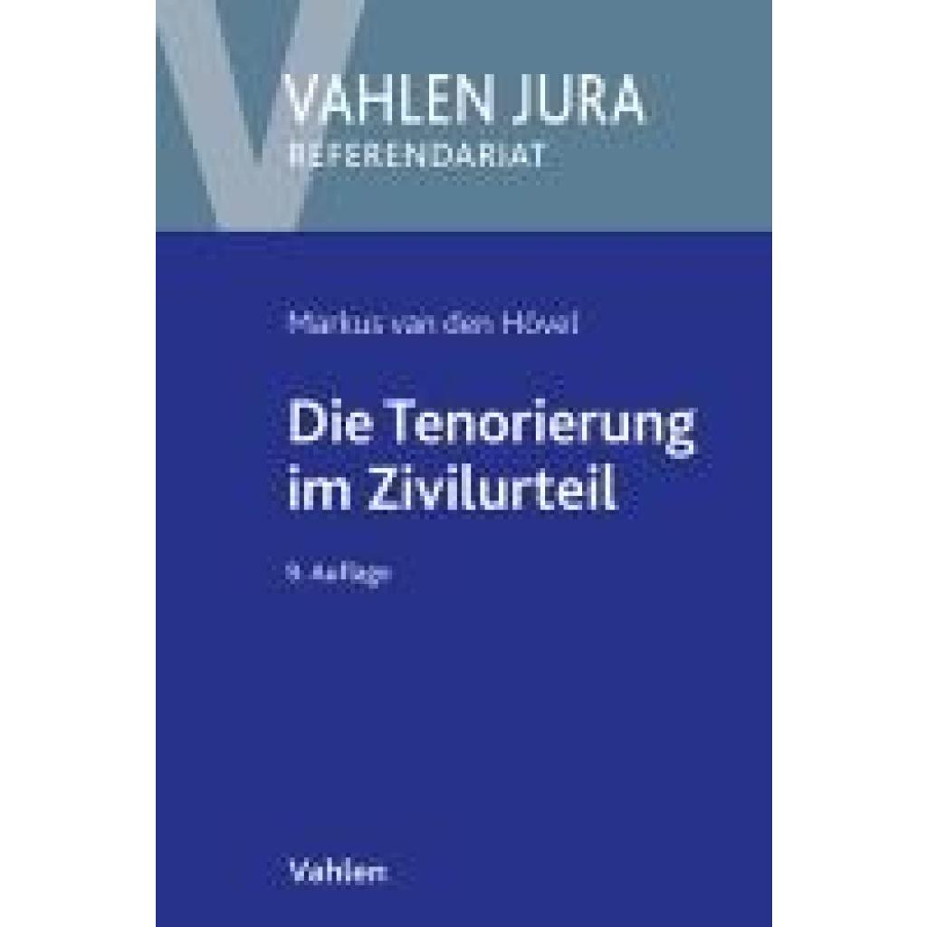 9783800674015 - Hövel Markus van den Die Tenorierung im Zivilurteil