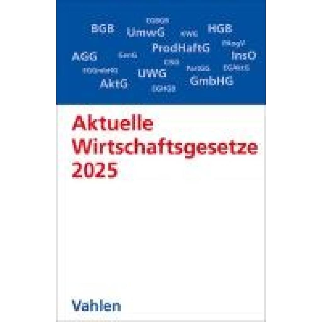 9783800674190 - Aktuelle Wirtschaftsgesetze 2025