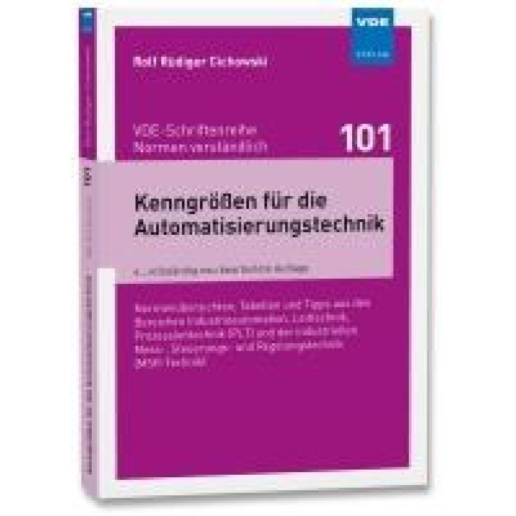 9783800765201 - Cichowski Rolf Rüdiger Kenngrößen für die Automatisierungstechnik