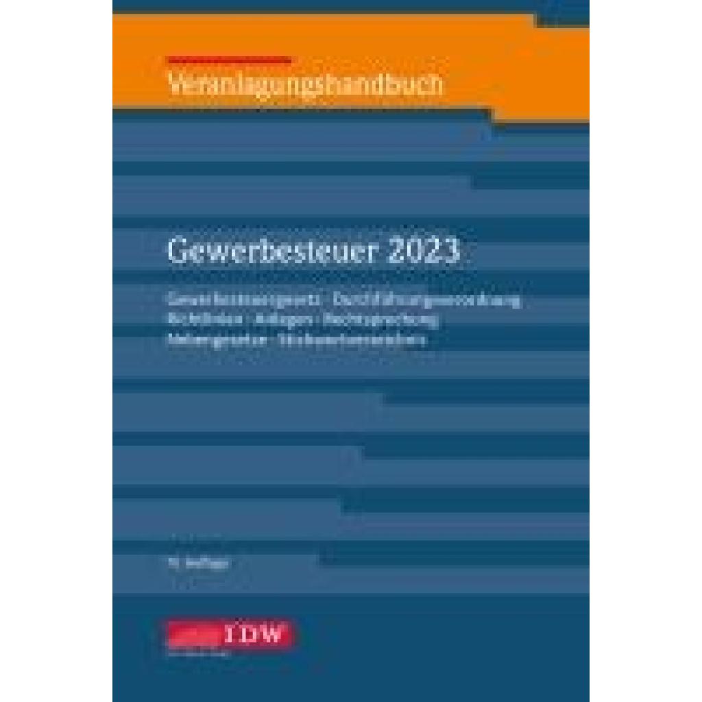 9783802129445 - Veranlagungshandbuch Gewerbesteuer 2023 73A