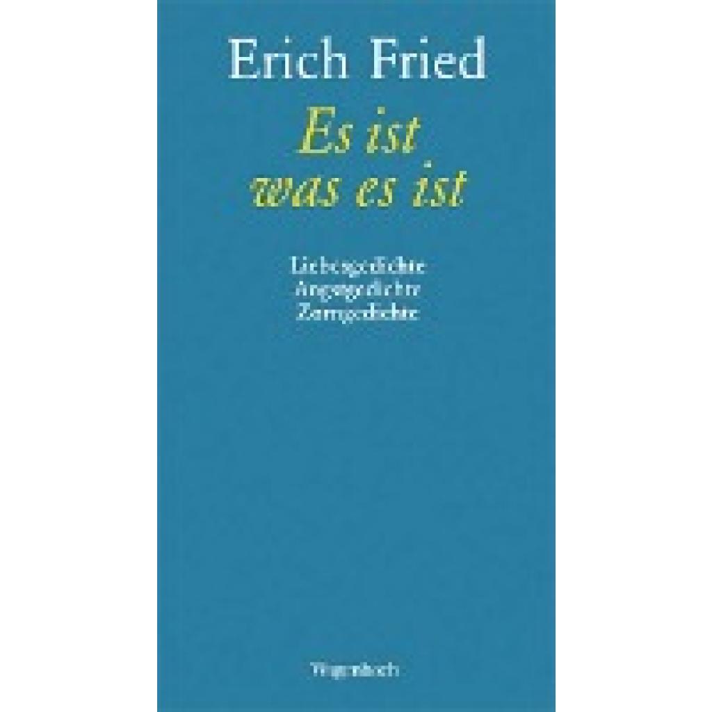 9783803131188 - Fried Erich Es ist was es ist