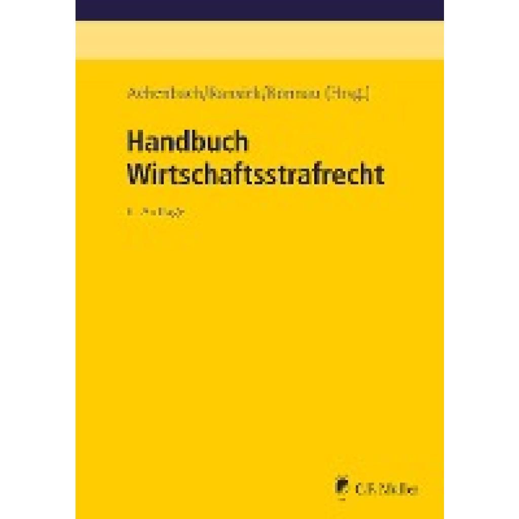 9783811460638 - Achenbach Hans Handbuch Wirtschaftsstrafrecht