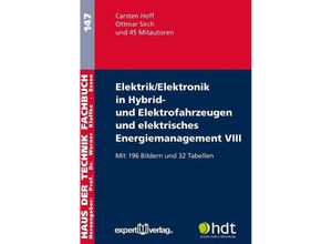 9783816934394 - Elektrik Elektronik in Hybrid- und Elektrofahrzeugen und elektrisches EnergiemanagementBd8 - Carsten Hoff Ottmar Sirch Kartoniert (TB)