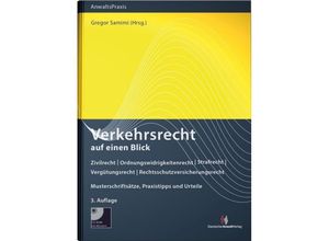 9783824015580 - AnwaltsPraxis   Verkehrsrecht auf einen Blick m CD-ROM - Gregor Samimi Mathias Melzig Nicole Sylwester Kartoniert (TB)