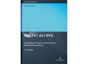 9783824016952 - AnwaltsGebühren   Das 1x1 des RVG - Sabrina Reckin Kartoniert (TB)