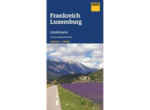 9783826423352 - ADAC Länderkarte Frankreich Luxemburg 1700000 Karte (im Sinne von Landkarte)