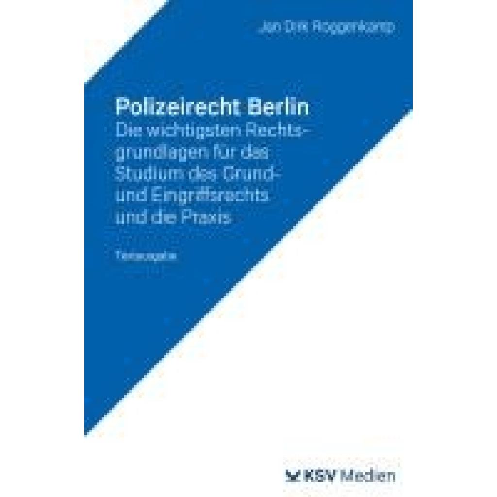 9783829314817 - Roggenkamp Jan Polizeirecht Berlin