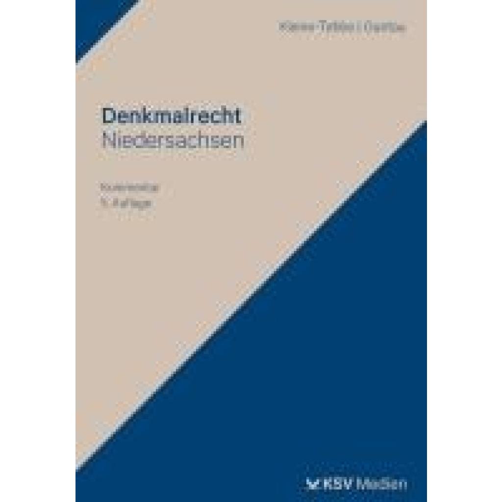9783829318990 - Kleine-Tebbe Andreas Denkmalrecht Niedersachsen