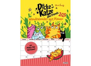 9783830321354 - Dicke Katze and Friends - Wandkalender mit Planer 2025