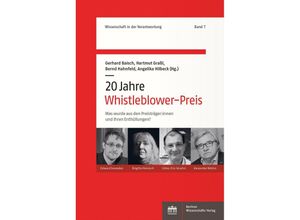 9783830555506 - 20 Jahre Whistleblower-Preis Taschenbuch