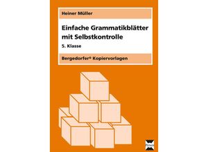 9783834426659 - Einfache Grammatikblätter mit Selbstkontrolle 5 Klasse - Heiner Müller Kartoniert (TB)