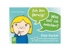 9783834636911 - Ich bin fertig! Was soll ich machen? - Doreen Blumhagen Box