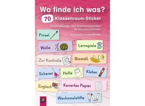 9783834646156 - Wo finde ich was? 70 Klassenraum-Sticker - Redaktionsteam Verlag an der Ruhr Geheftet