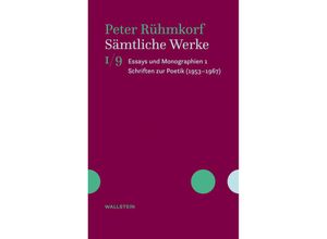 9783835353855 - Peter Rühmkorf Sämtliche Werke Oevelgönner Ausgabe   I 9   Sämtliche Werke - Peter Rühmkorf Gebunden