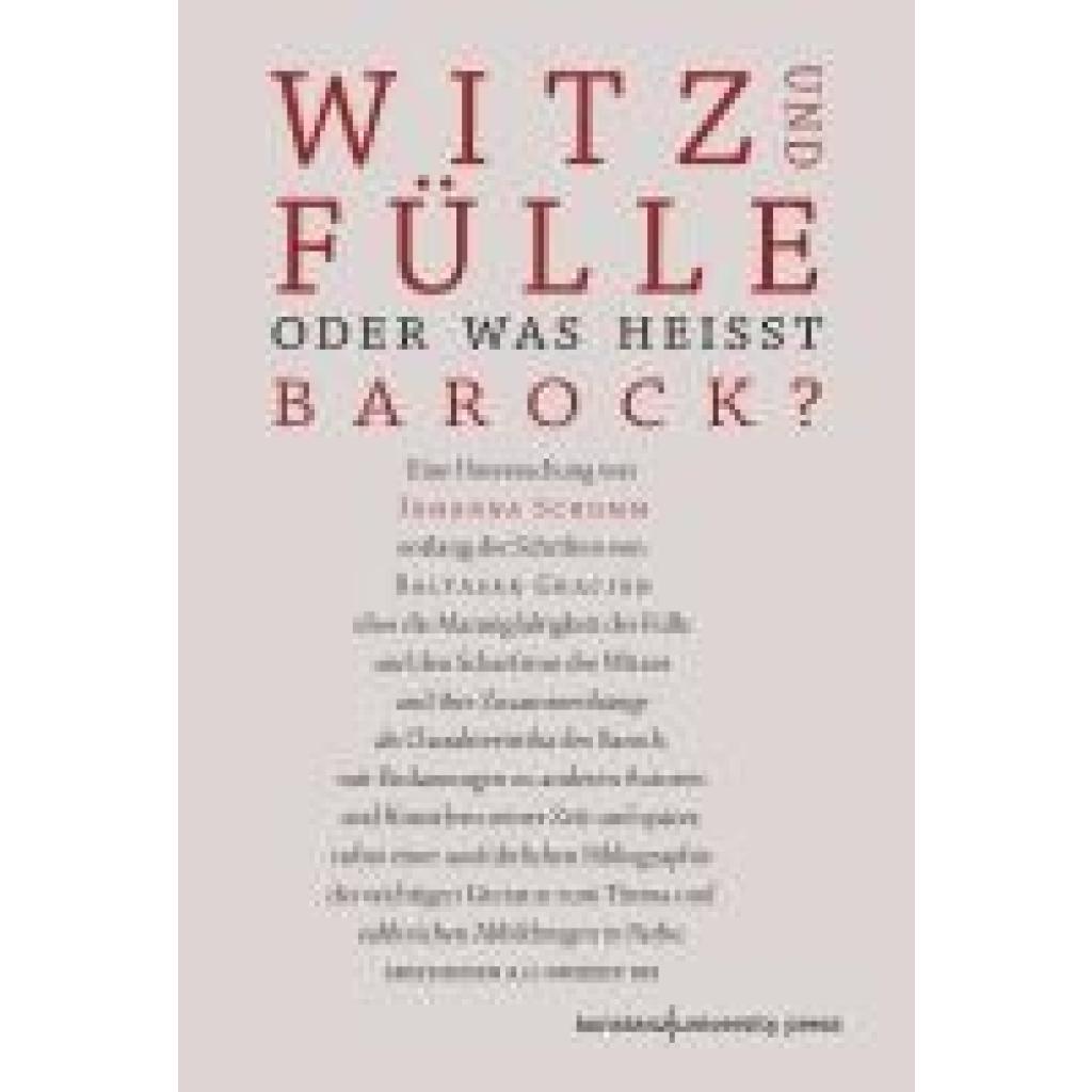 9783835391772 - Schumm Johanna Witz und Fülle Oder was heißt barock?
