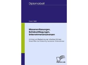 9783836654814 - Massenentlassungen Betriebsstilllegungen Unternehmensinsolvenzen - Hulusi Aslan Kartoniert (TB)