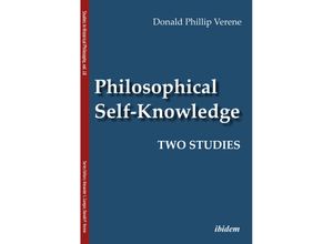 9783838218809 - Philosophical Self-Knowledge - Donald Phillip Verene Kartoniert (TB)