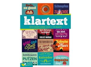 9783838425955 - Klartext Sprüchekalender - Wochenplaner Kalender 2025