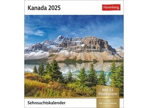 9783840033391 - Kanada Sehnsuchtskalender 2025 - Wochenkalender mit 53 Postkarten