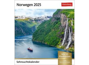 9783840033414 - Norwegen Sehnsuchtskalender 2025 - Wochenkalender mit 53 Postkarten