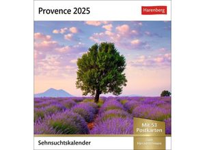 9783840033421 - Provence Sehnsuchtskalender 2025 - Wochenkalender mit 53 Postkarten