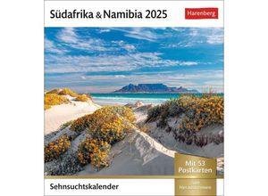 9783840033452 - Südafrika & Namibia Sehnsuchtskalender 2025 - Wochenkalender mit 53 Postkarten