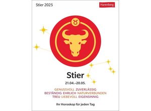 9783840033681 - Stier Sternzeichenkalender 2025 - Tagesabreißkalender - Ihr Horoskop für jeden Tag