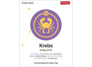 9783840033704 - Krebs Sternzeichenkalender 2025 - Tagesabreißkalender - Ihr Horoskop für jeden Tag