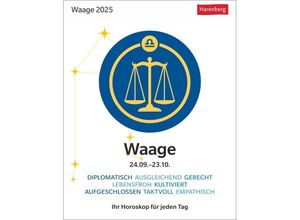 9783840033735 - Waage Sternzeichenkalender 2025 - Tagesabreißkalender - Ihr Horoskop für jeden Tag