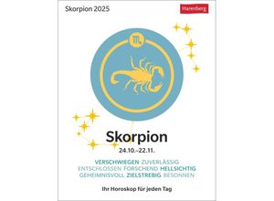 9783840033742 - Skorpion Sternzeichenkalender 2025 - Tagesabreißkalender - Ihr Horoskop für jeden Tag