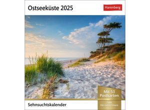 9783840033810 - Ostseeküste Sehnsuchtskalender 2025 - Wochenkalender mit 53 Postkarten