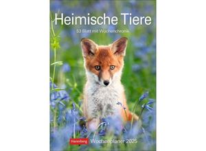 9783840034039 - Heimische Tiere Wochenplaner 2025 - 53 Blatt mit Wochenchronik