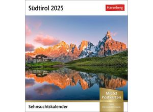 9783840034176 - Südtirol Sehnsuchtskalender 2025 - Wochenkalender mit 53 Postkarten